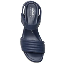 Clarks Wedges|Women's , Chelseah Gem Sandal Navy