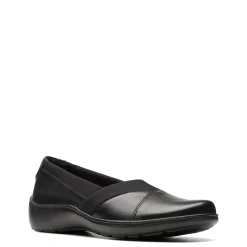 Clarks Slip-On Shoes|Women's , Cora Charm Slip-On Black