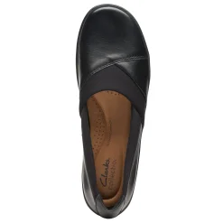 Clarks Loafers|Women's , Cora Charm Slip-On Black