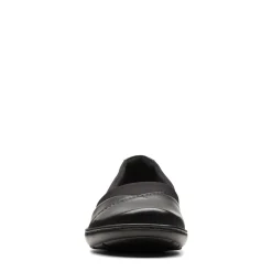 Clarks Flats|Women's , Cora Charm Slip-On Black