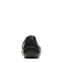 Clarks Flats|Women's , Cora Charm Slip-On Black