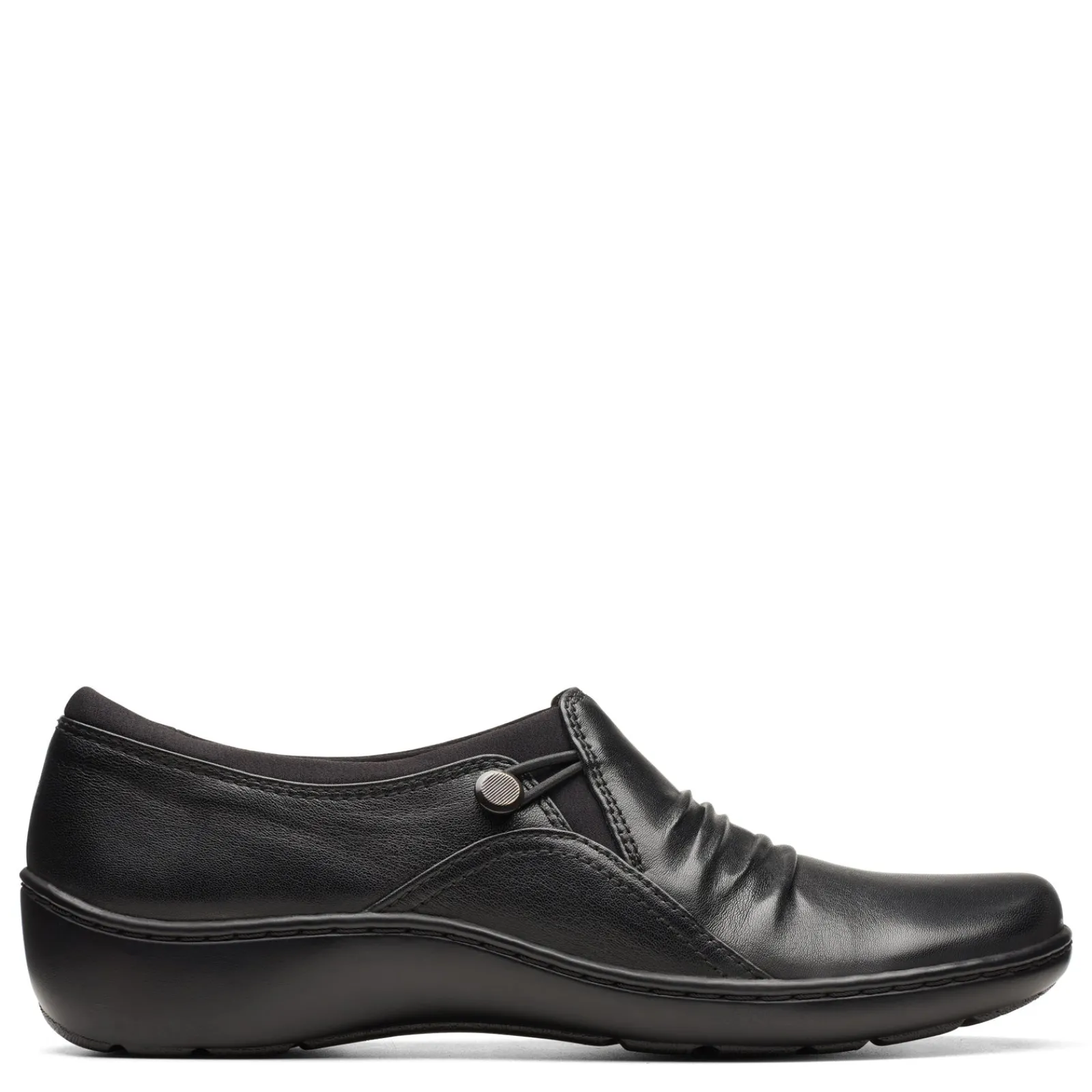Clarks Slip-On Shoes|Women's , Cora Dusk Slip-On Black