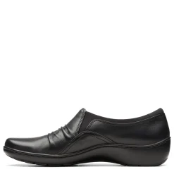 Clarks Slip-On Shoes|Women's , Cora Dusk Slip-On Black