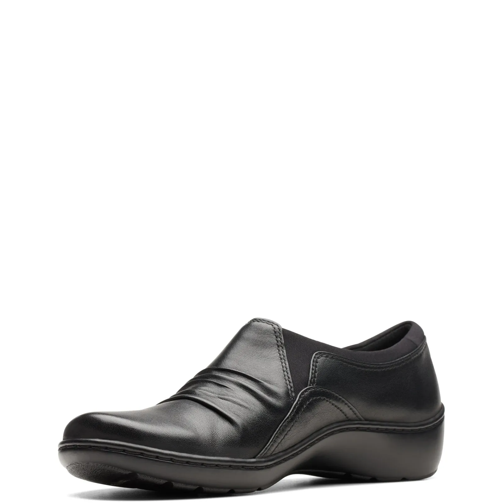 Clarks Loafers|Women's , Cora Dusk Slip-On Black