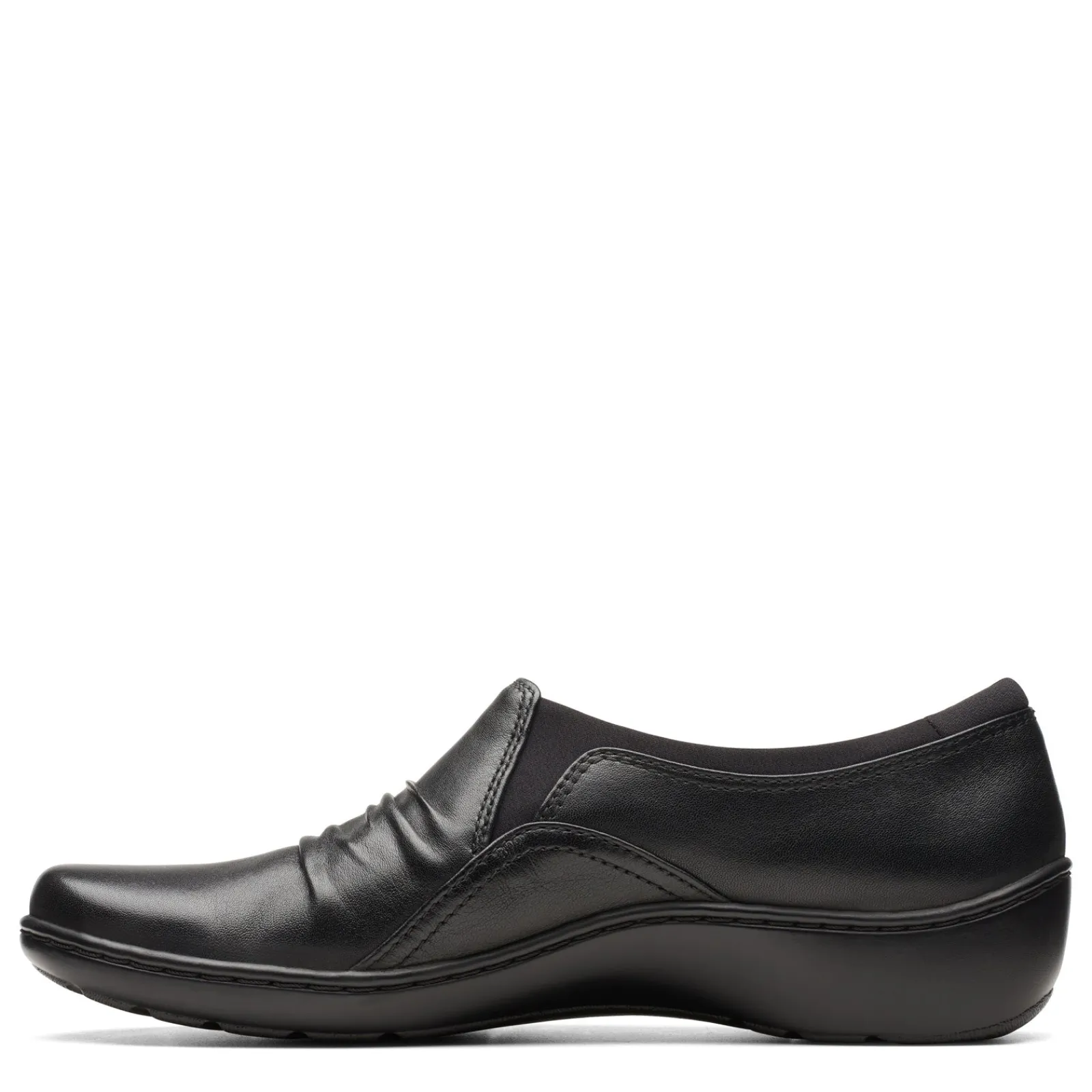 Clarks Loafers|Women's , Cora Dusk Slip-On Black