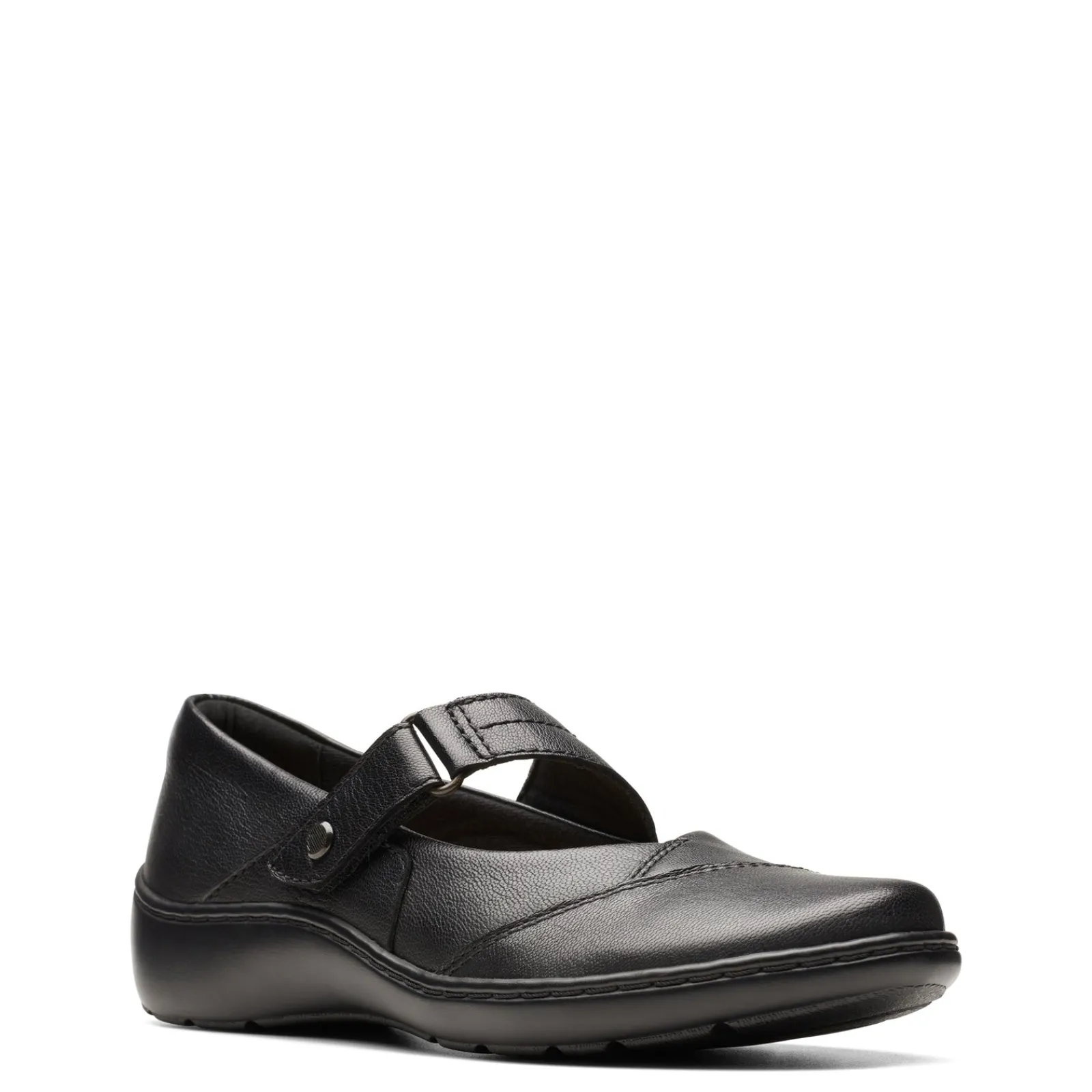 Clarks Flats|Women's , Cora Gema Slip-On Black