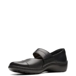 Clarks Flats|Women's , Cora Gema Slip-On Black
