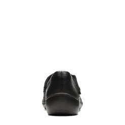 Clarks Flats|Women's , Cora Gema Slip-On Black