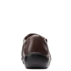 Clarks Loafers|Women's , Cora Giny Slip-On Dark Brown