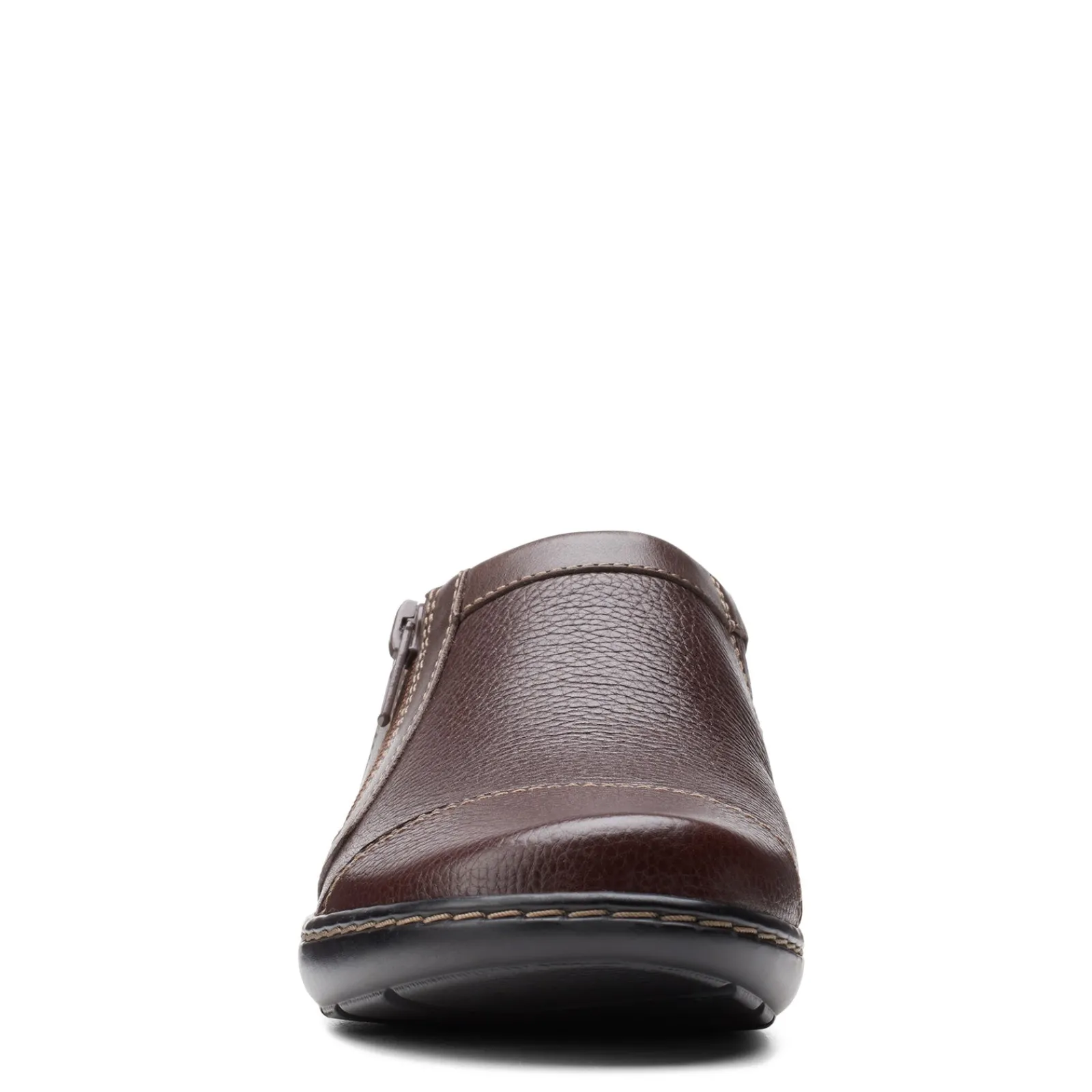 Clarks Flats|Women's , Cora Giny Slip-On Dark Brown