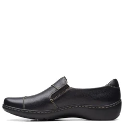 Clarks Loafers|Women's , Cora Harbor Slip-On Black