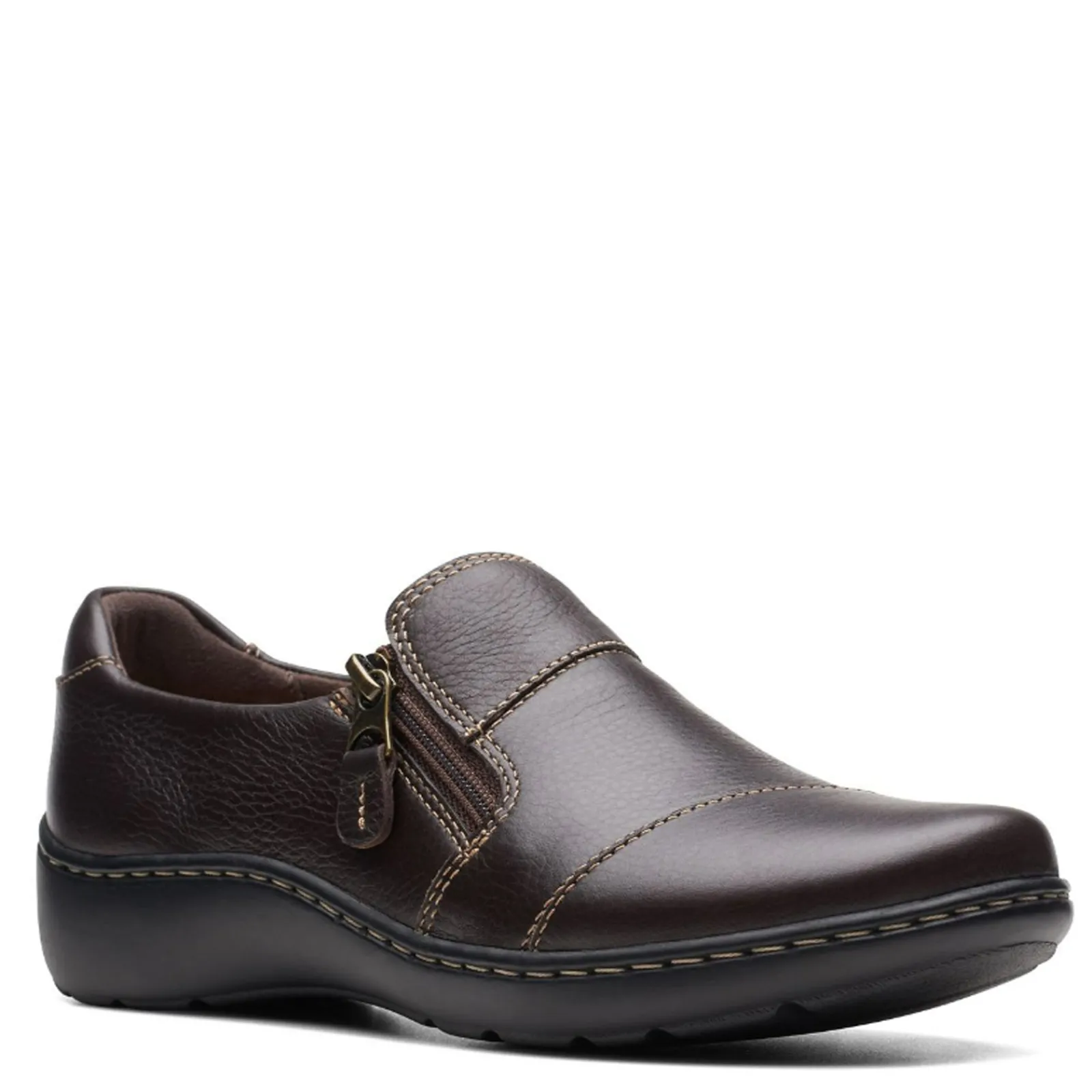 Clarks Flats|Women's , Cora Harbor Slip-On Brown