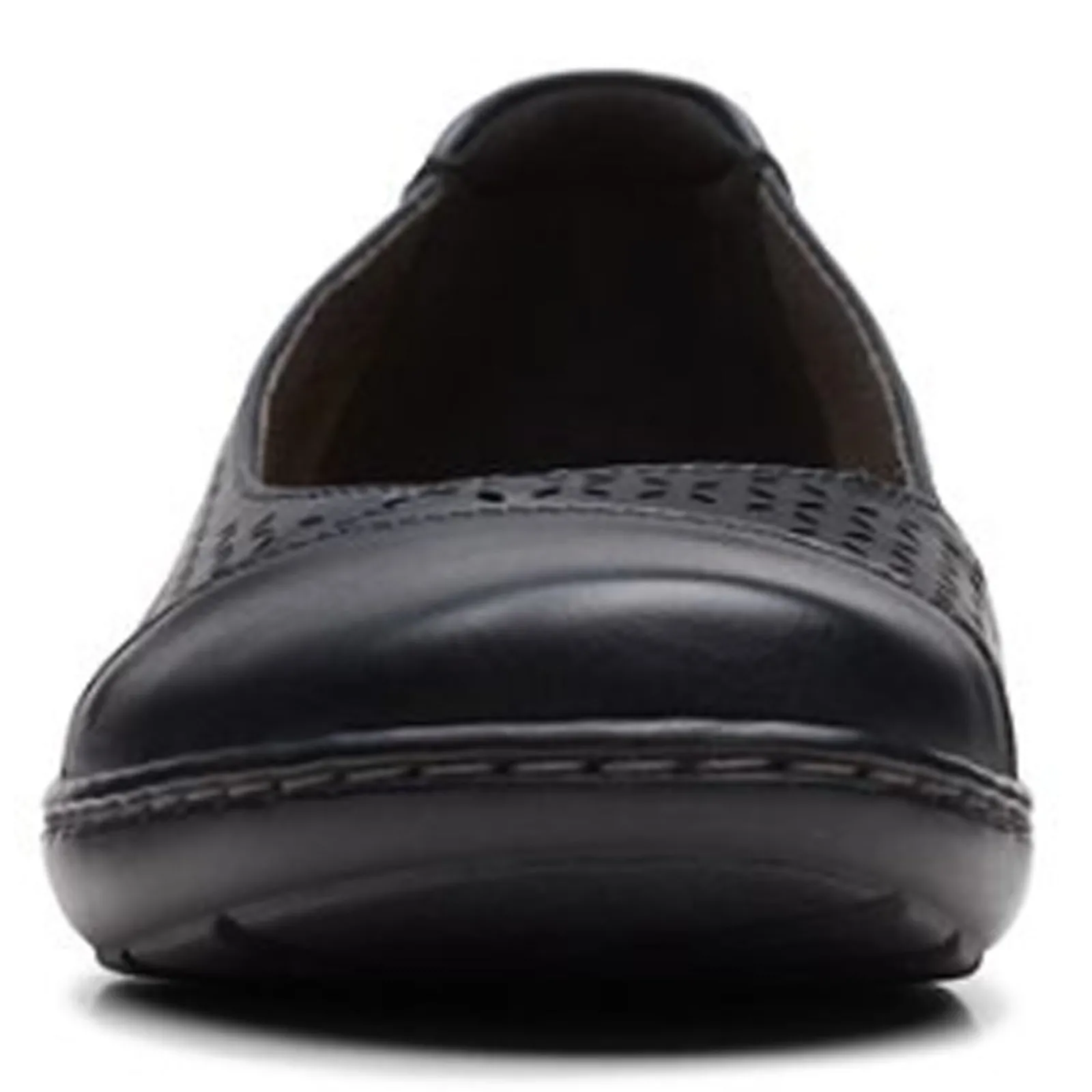 Clarks Flats|Women's , Cora Iris Slip-On Black