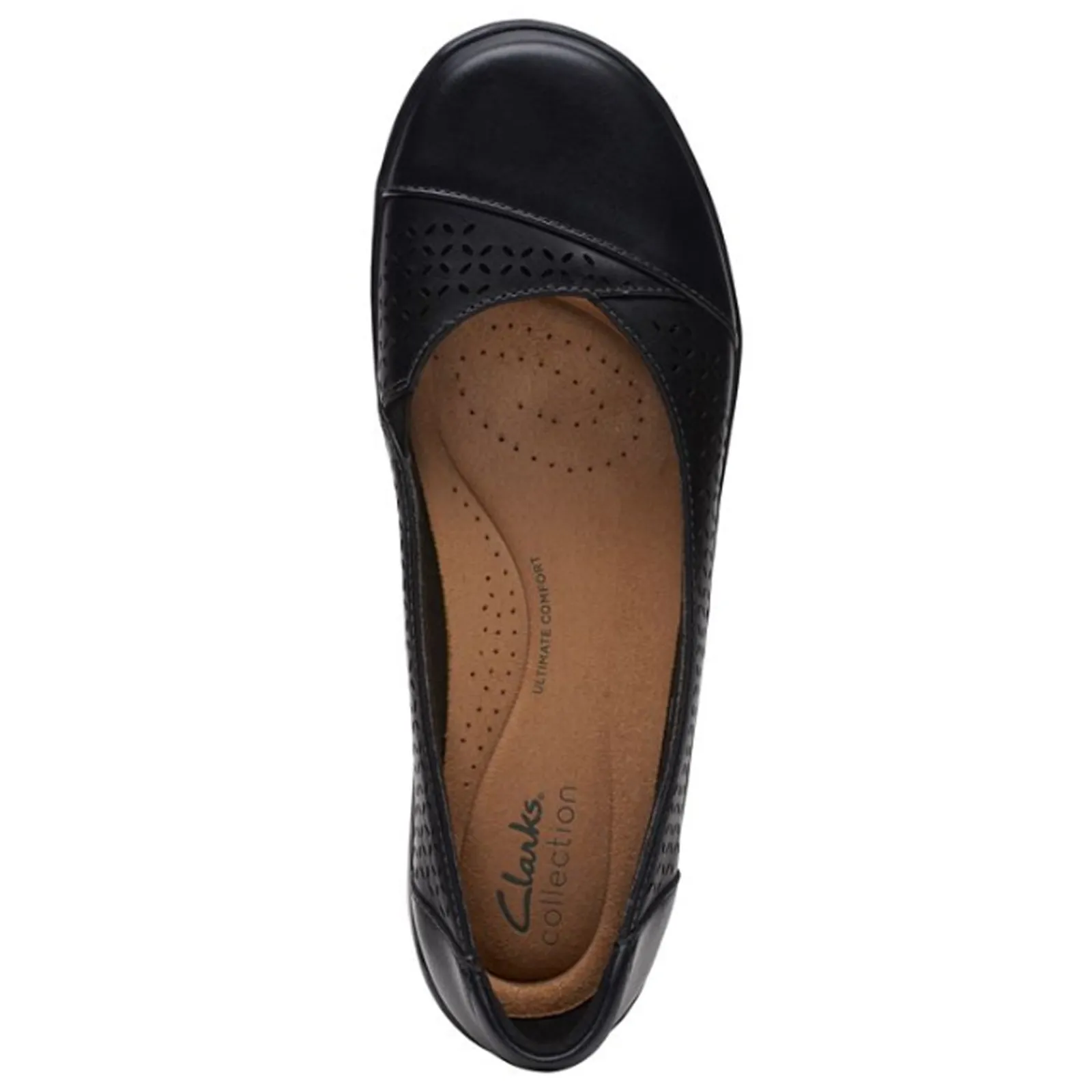 Clarks Flats|Women's , Cora Iris Slip-On Black