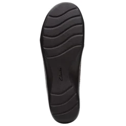 Clarks Flats|Women's , Cora Iris Slip-On Dark Tan Leather