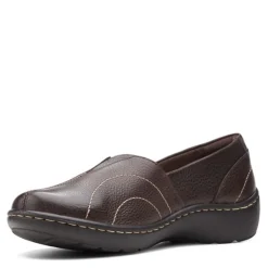 Clarks Slip-On Shoes|Women's , Cora Meadow Slip-On Brown