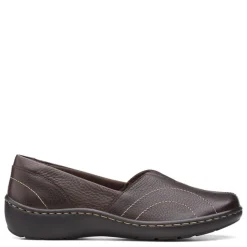 Clarks Flats|Women's , Cora Meadow Slip-On Brown