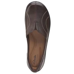 Clarks Flats|Women's , Cora Meadow Slip-On Brown