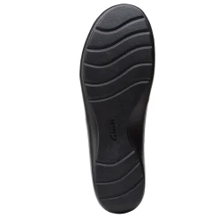 Clarks Slip-On Shoes|Women's , Cora Poppy Slip-On Black Smooth