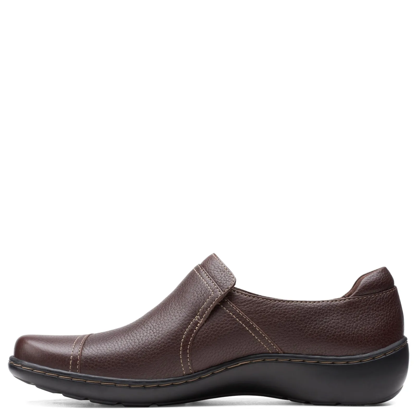 Clarks Slip-On Shoes|Women's , Cora Poppy Slip-On Dark Brown