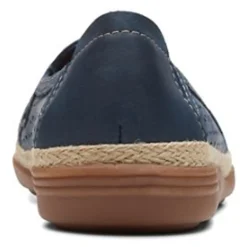 Clarks Flats|Women's , Elaina Ruby Slip-On Navy