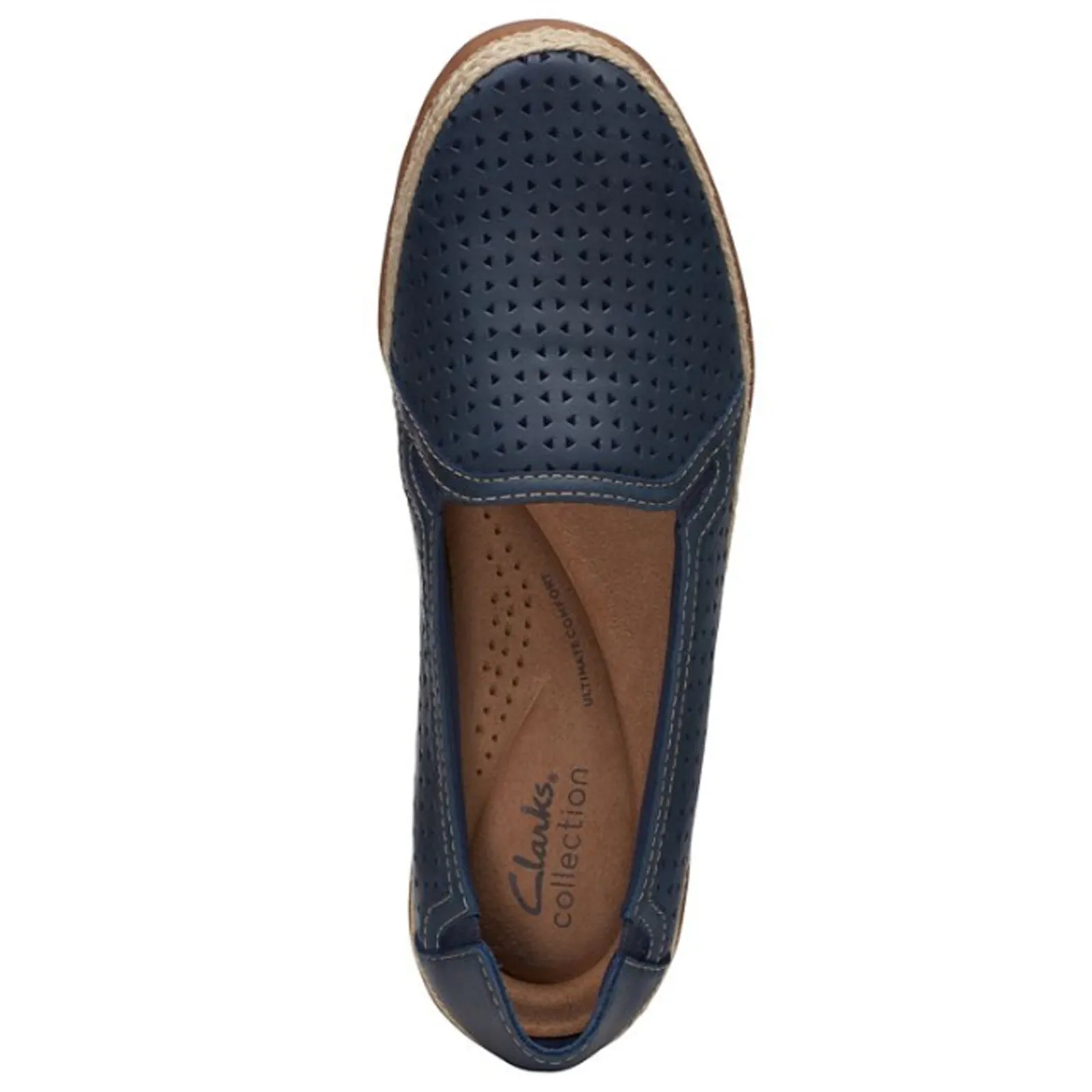 Clarks Flats|Women's , Elaina Ruby Slip-On Navy