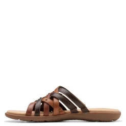 Clarks Sandals|Women's , Elizabelle Rio Sandal Brown Mix