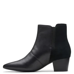 Clarks Boots|Women's , Ellanie Vibe Boot Black Leather