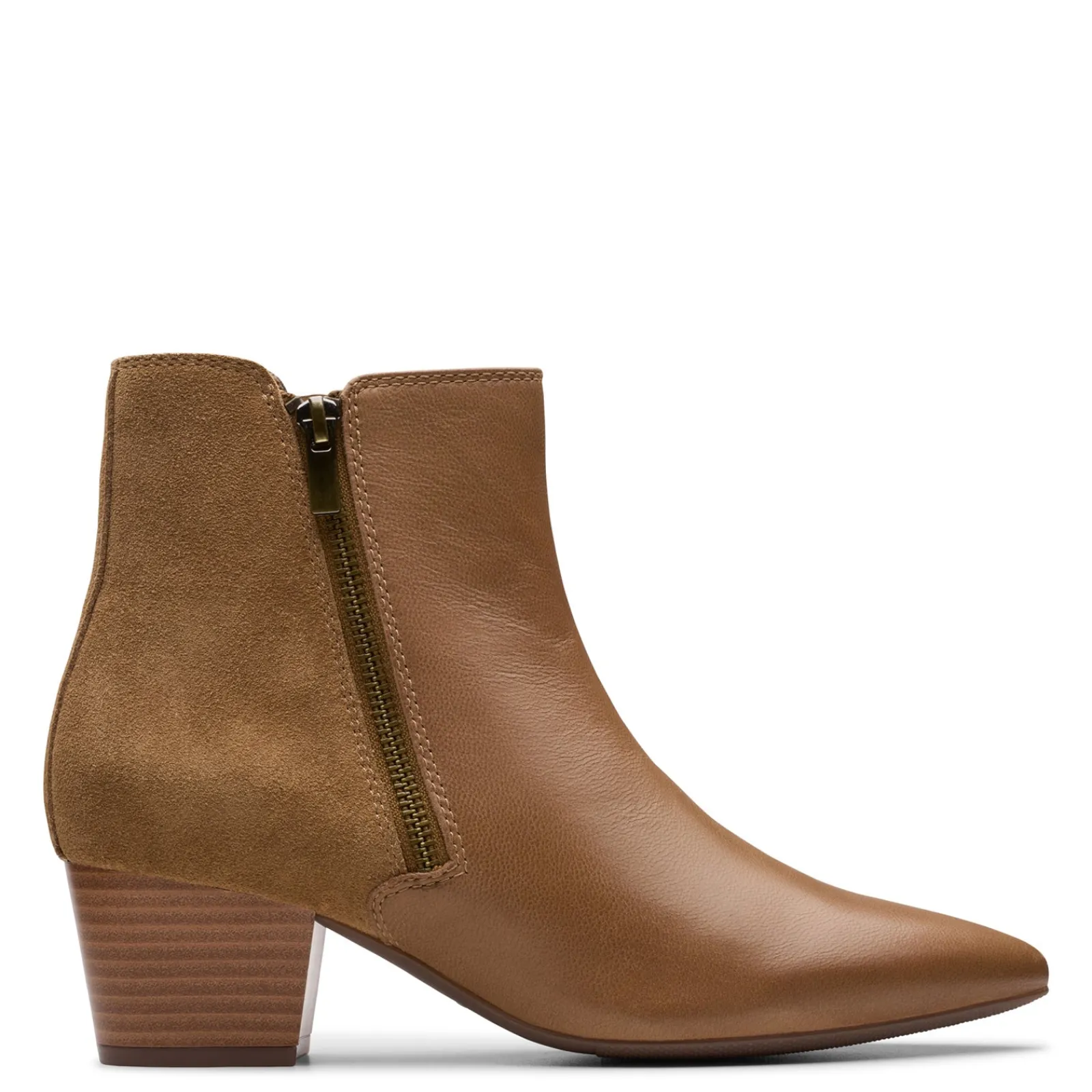 Clarks Boots|Women's , Ellanie Vibe Boot Taupe Leather