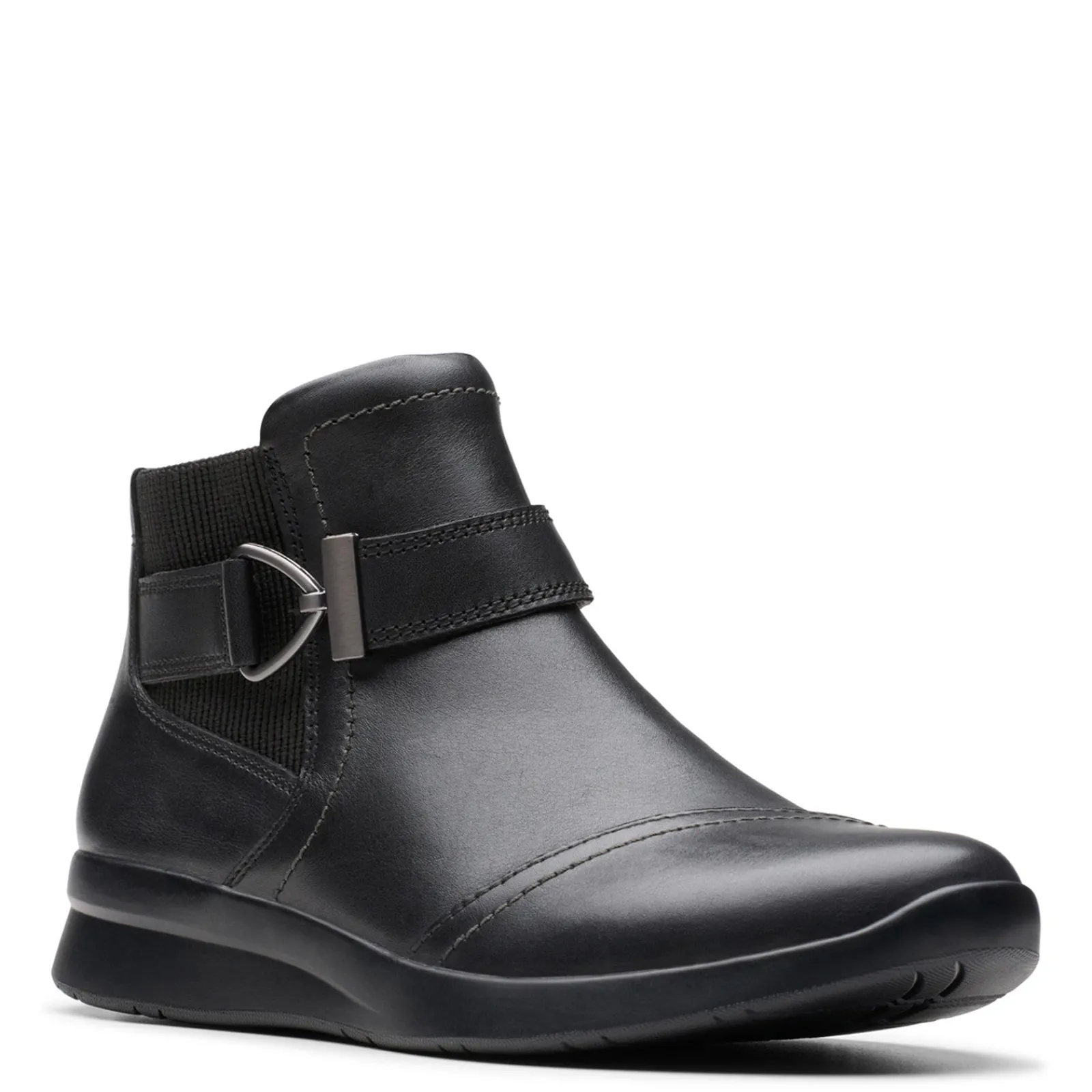 Clarks Boots|Women's , Ellowyn Strap Boot Black Leather