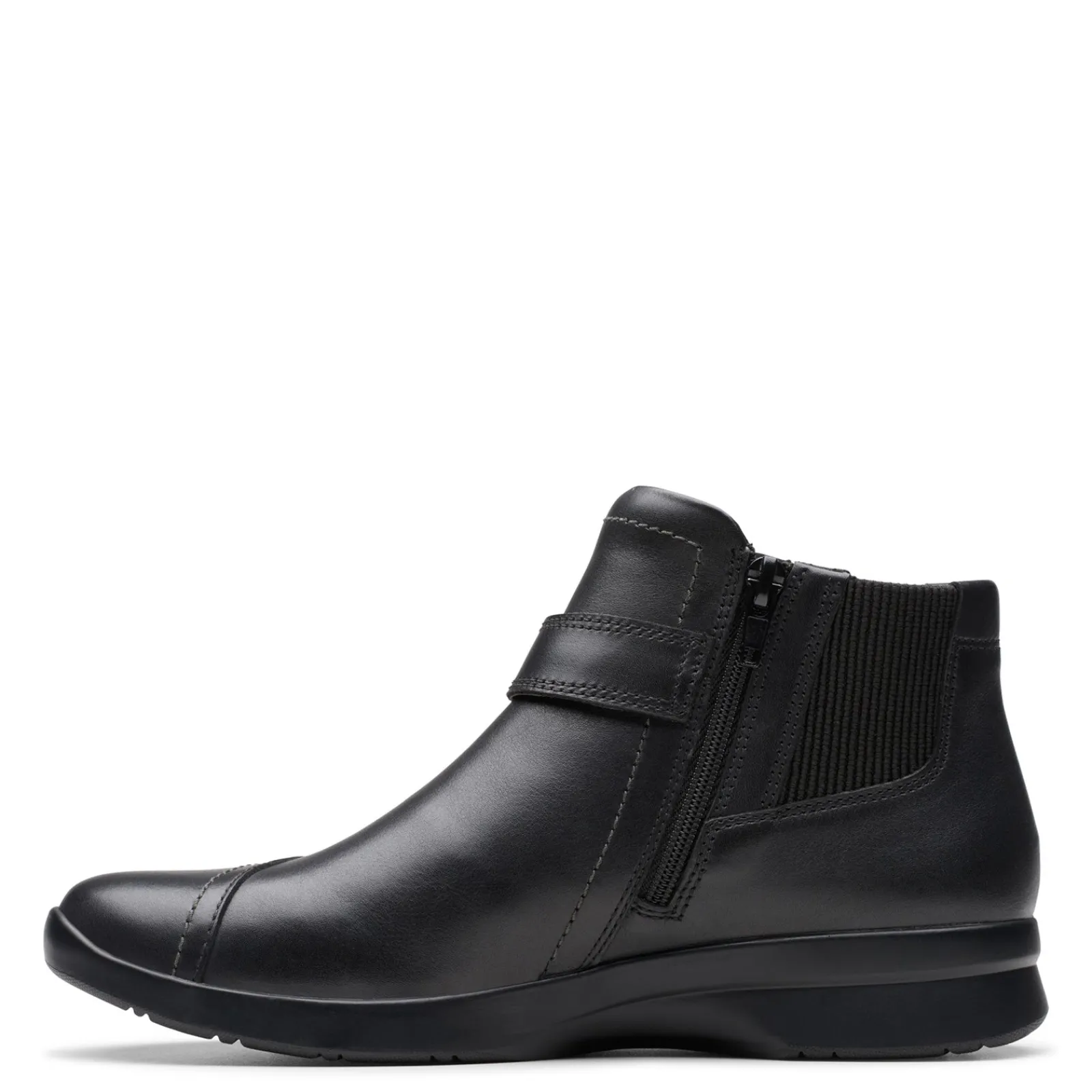 Clarks Boots|Women's , Ellowyn Strap Boot Black Leather
