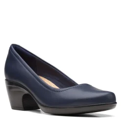 Clarks Pumps & Heels|Women's , Emily Belle Pump Navy