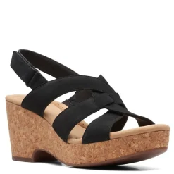 Clarks Sandals|Women's , Giselle Beach Sandal Black Nubuck