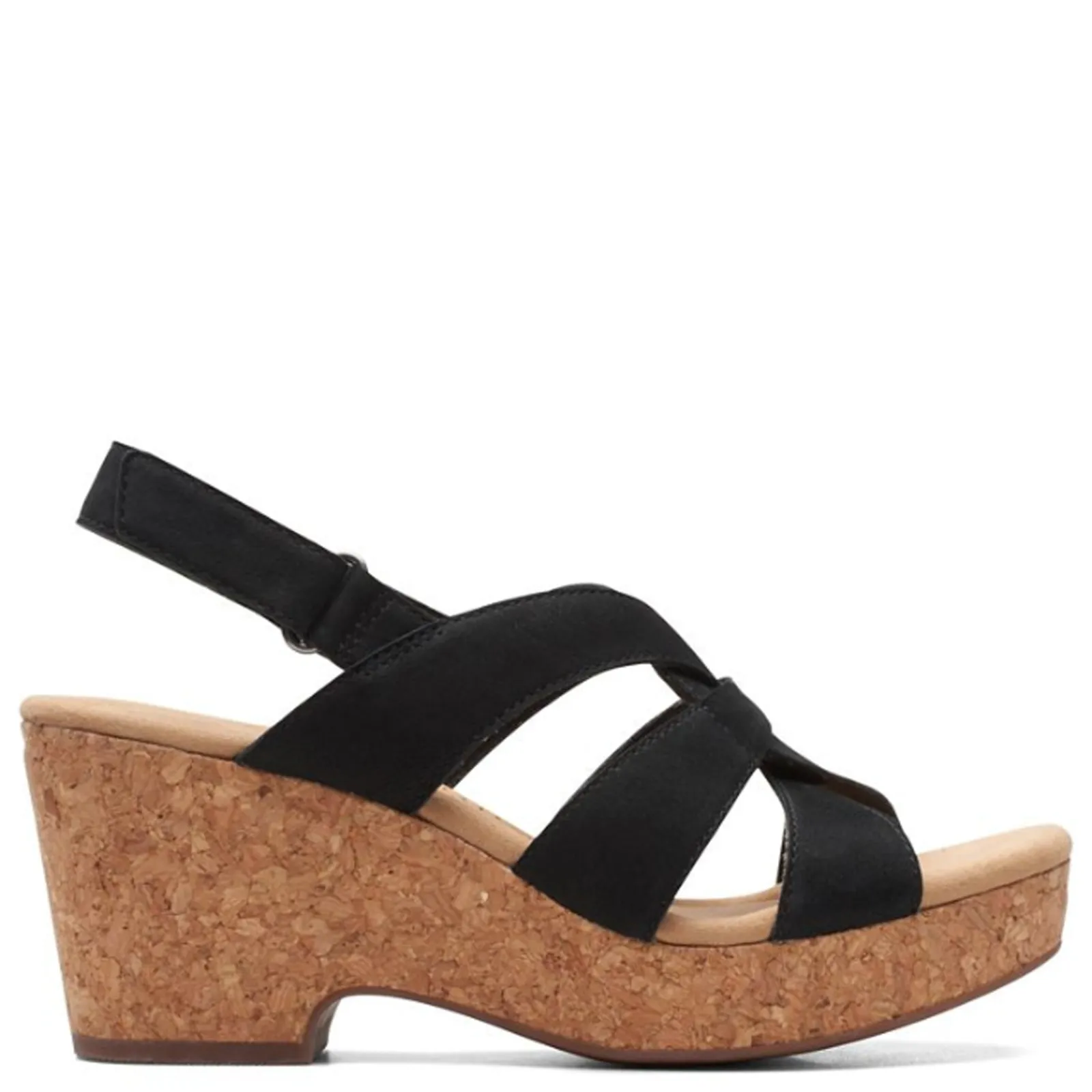 Clarks Sandals|Women's , Giselle Beach Sandal Black Nubuck