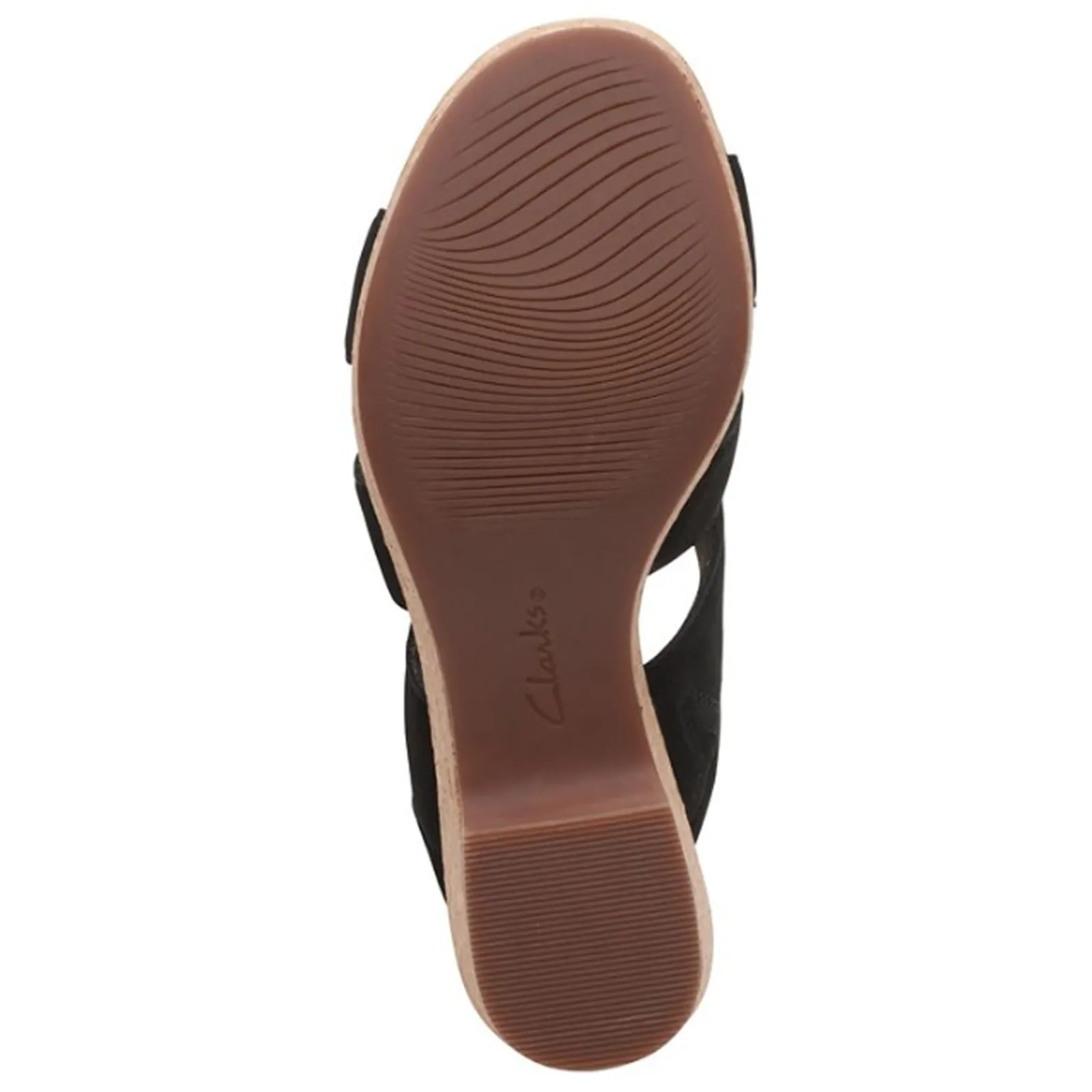 Clarks Pumps & Heels|Women's , Giselle Beach Sandal Black Nubuck