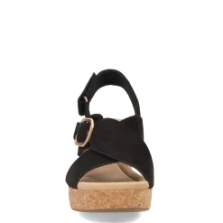Clarks Wedges|Women's , Giselle Dove Sandal Black