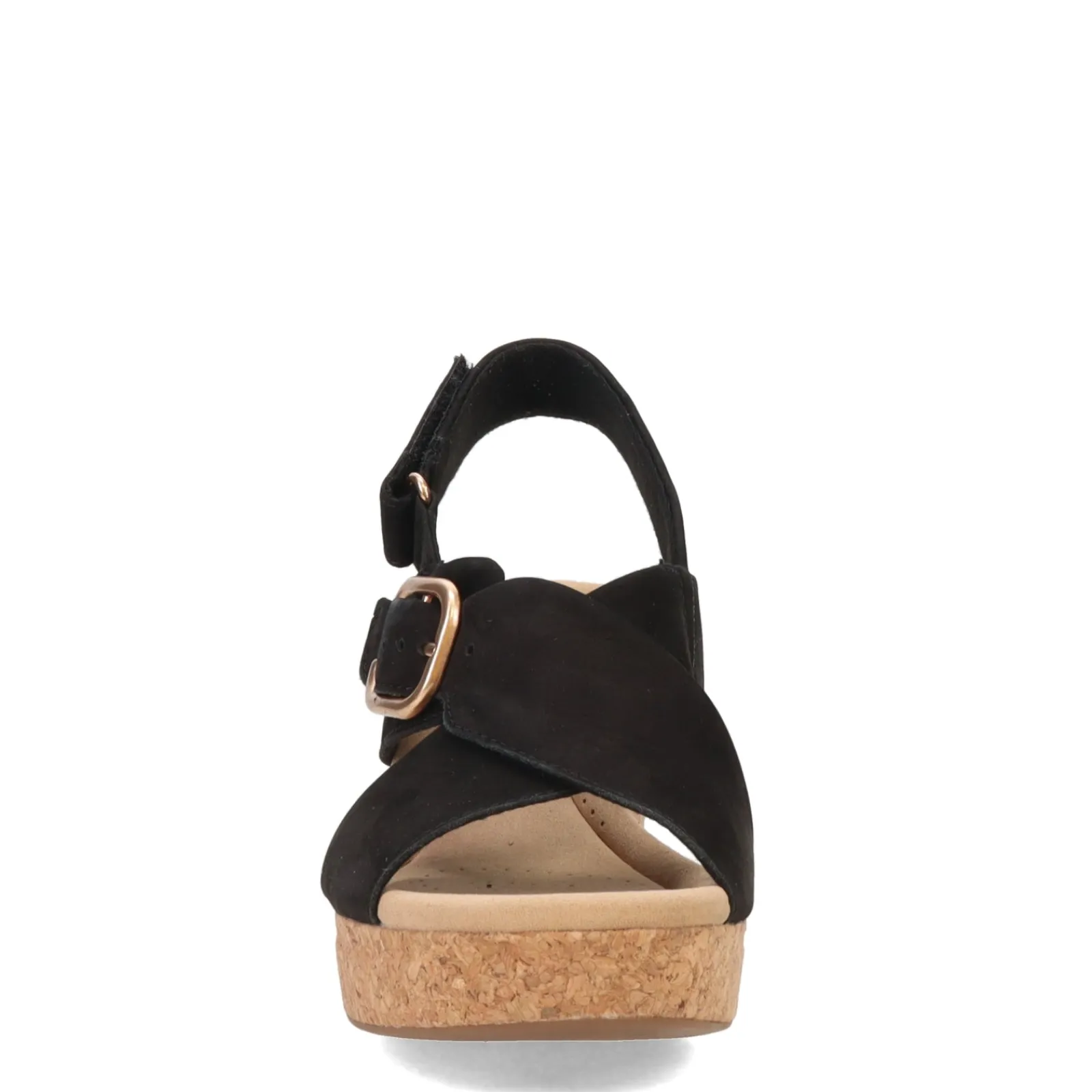 Clarks Wedges|Women's , Giselle Dove Sandal Black