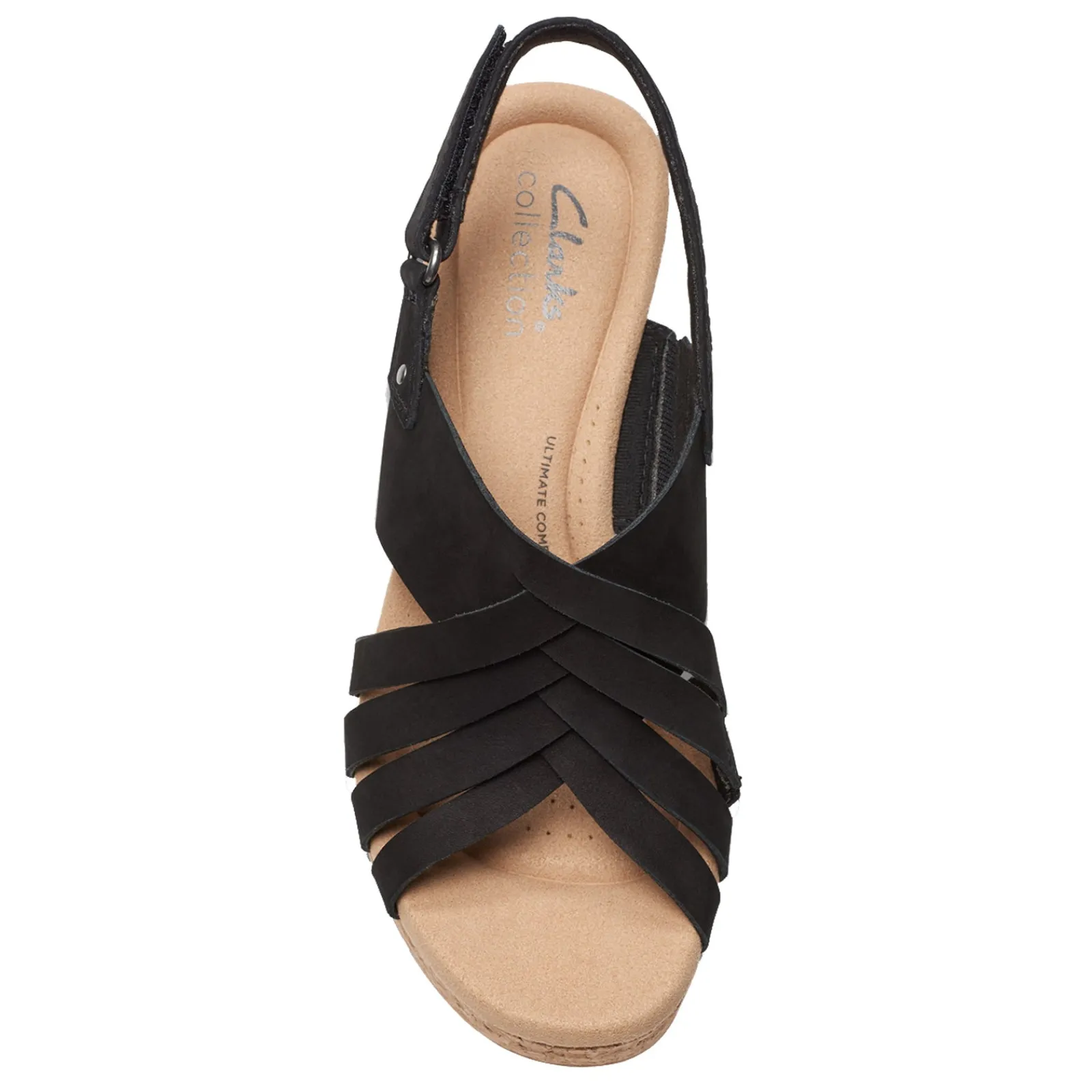 Clarks Sandals|Women's , Giselle Ivy Sandal Black Nubuck