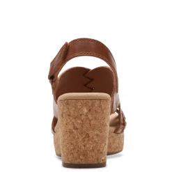 Clarks Sandals|Women's , Giselle Ivy Sandal Tan Leather