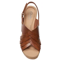 Clarks Sandals|Women's , Giselle Ivy Sandal Tan Leather