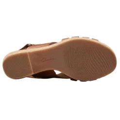 Clarks Sandals|Women's , Giselle Ivy Sandal Tan Leather
