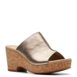 Clarks Wedges|Women's , Giselle Orchid Sandal Pewter