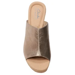 Clarks Wedges|Women's , Giselle Orchid Sandal Pewter