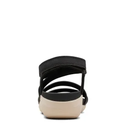 Clarks Wedges|Women's , Glide Hi Ella Sandal Black