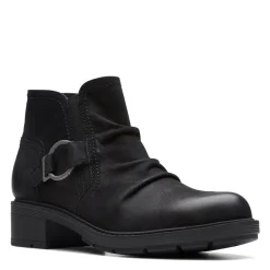 Clarks Boots|Women's , Hearth Faye Boot Black Nubuck