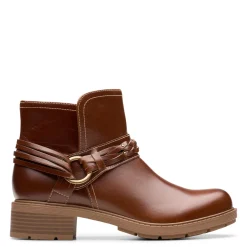 Clarks Boots|Women's , Hearth Kaylie Boot Tan Leather