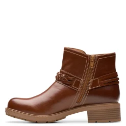 Clarks Boots|Women's , Hearth Kaylie Boot Tan Leather