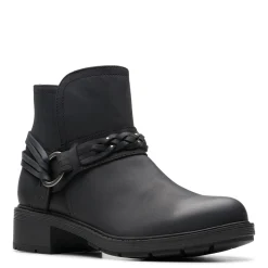 Clarks Boots|Women's , Hearth Kaylie Boot Black Oily
