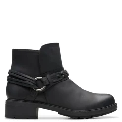 Clarks Boots|Women's , Hearth Kaylie Boot Black Oily
