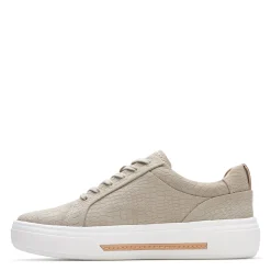 Clarks Sneakers & Athletic|Women's , Hollyhock Walk Sneaker Stone Interest Leather